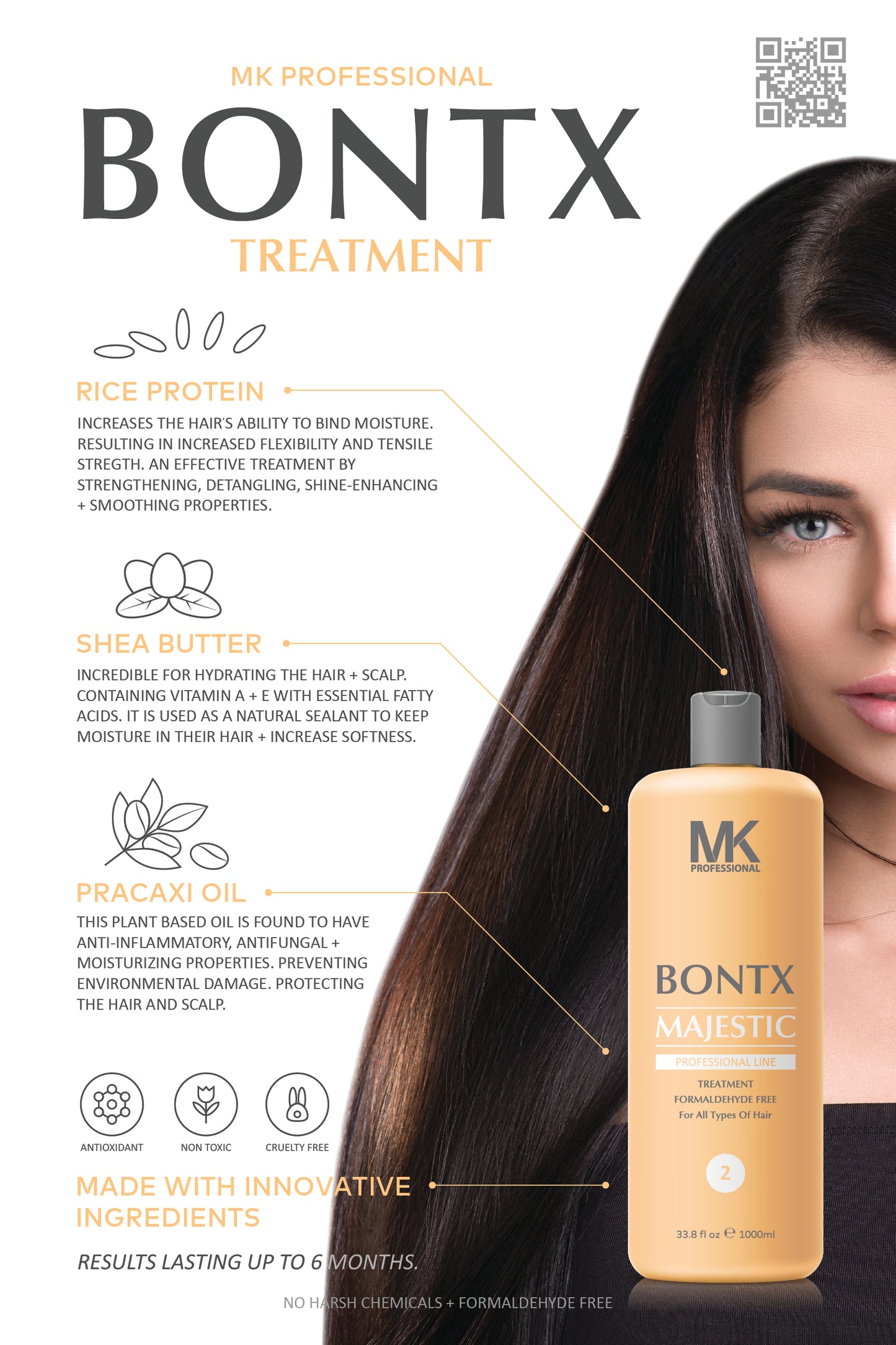 BONTX Majestic Professional Hair Treatment - FORMALDEHYDE FREE