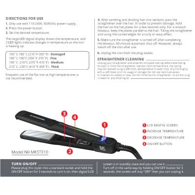 MK Silver Titanium Extreme Pro Hair Straightener